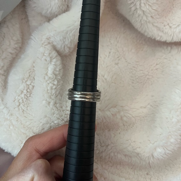 Emporio Armani Pink and Clear Stone Ring - Picture 3 of 4